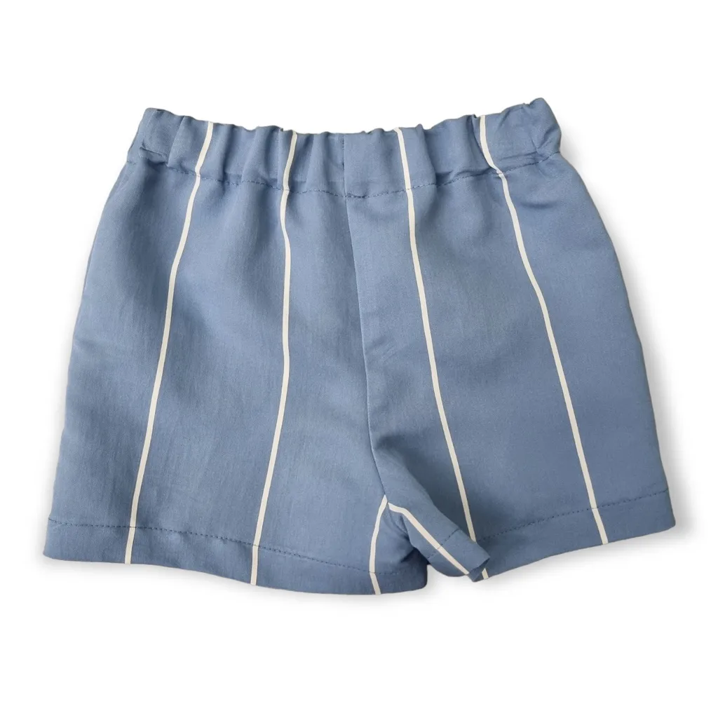Douuod Kids Mid-Rise Striped Straight-Leg Shorts