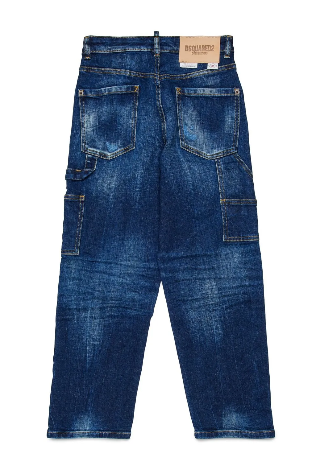 Dsquared2 Kids Logo-Patch Distressed Denim Jeans