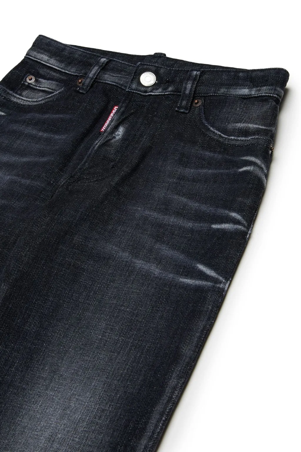 Dsquared2 Kids Logo Patch Distressed Jeans