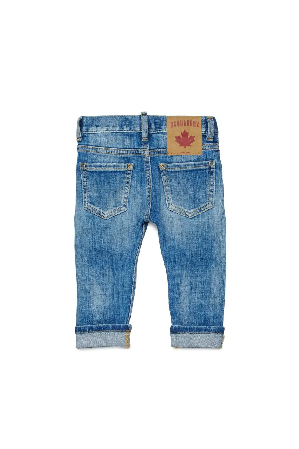 Dsquared2 Kids Logo Patch Distressed Jeans