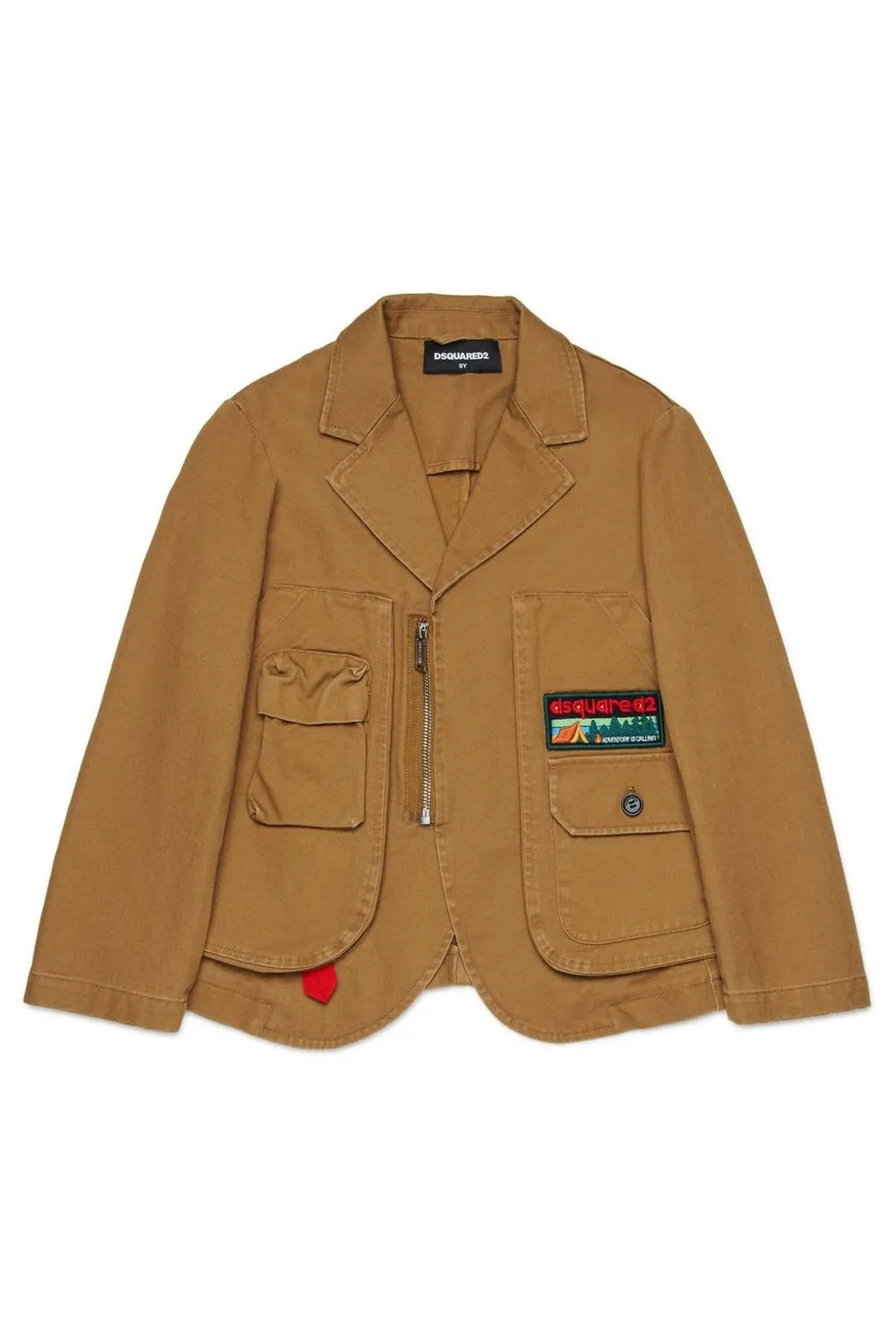 Dsquared2 Kids Logo Embroidered Zip-Up Jacket