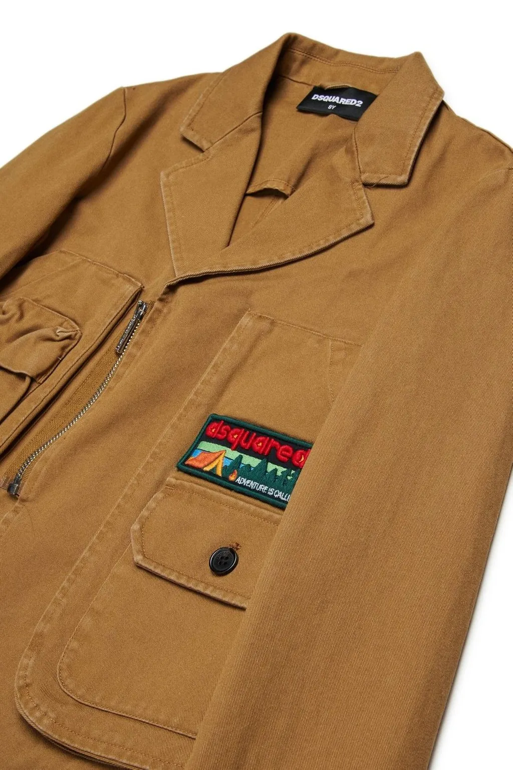 Dsquared2 Kids Logo Embroidered Zip-Up Jacket