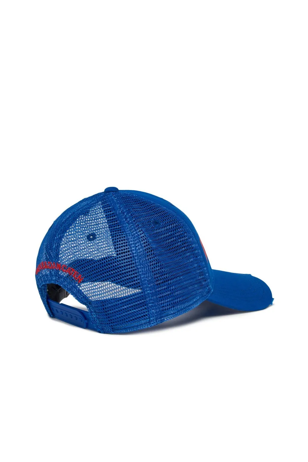Dsquared2 Kids Logo Printed Mesh-Panelled Distressed Cap