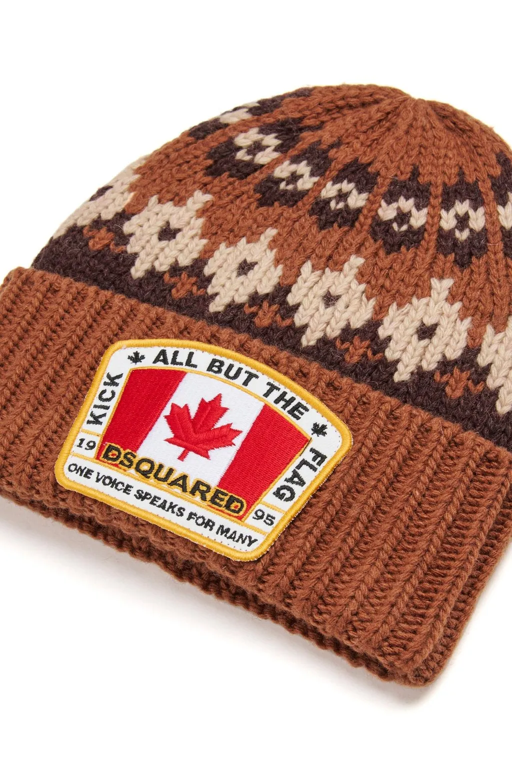 Dsquared2 Kids Norwegian-Patterned Knit Beanie