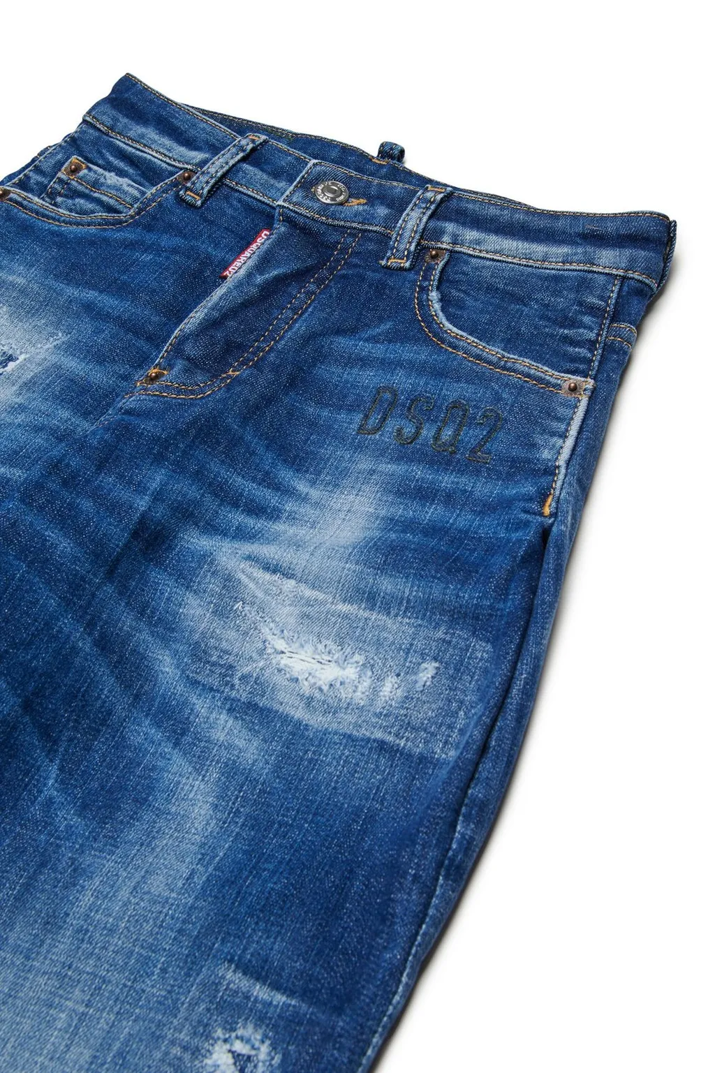 Dsquared2 Kids Distressed Wide-Leg Jeans