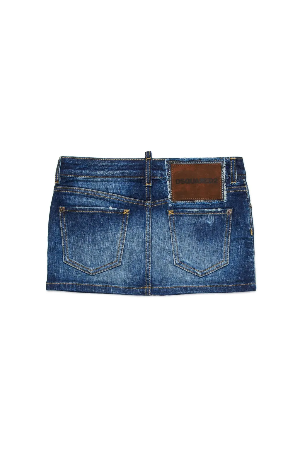 Dsquared2 Kids Distressed Denim Mini Skirt