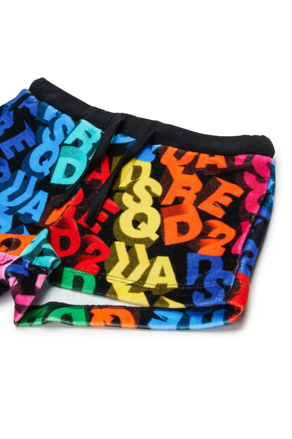 Dsquared2 Kids All-Over Logo Patterned Drawstring Shorts
