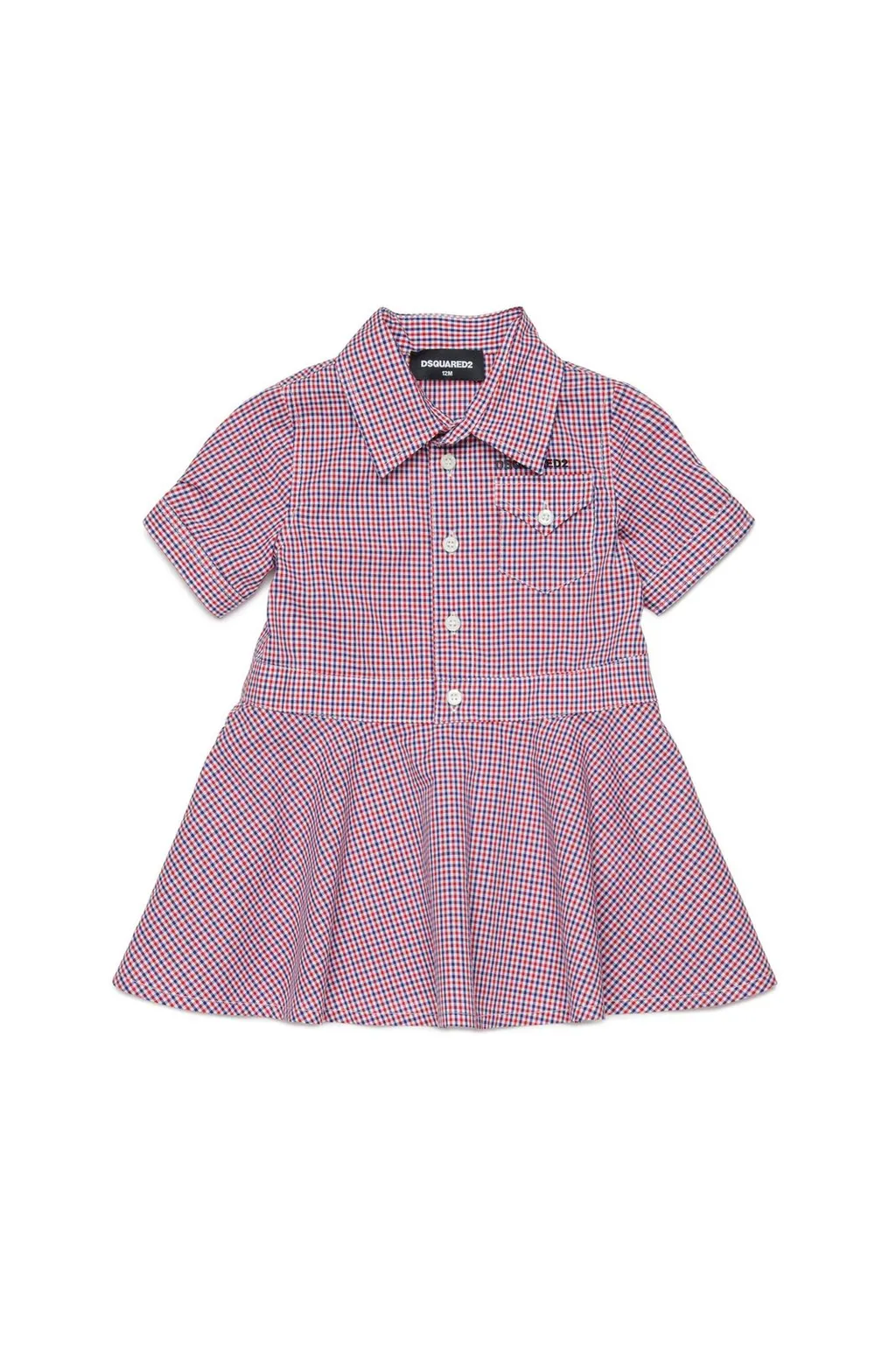 Dsquared2 Kids Checked Button Detailed Dress