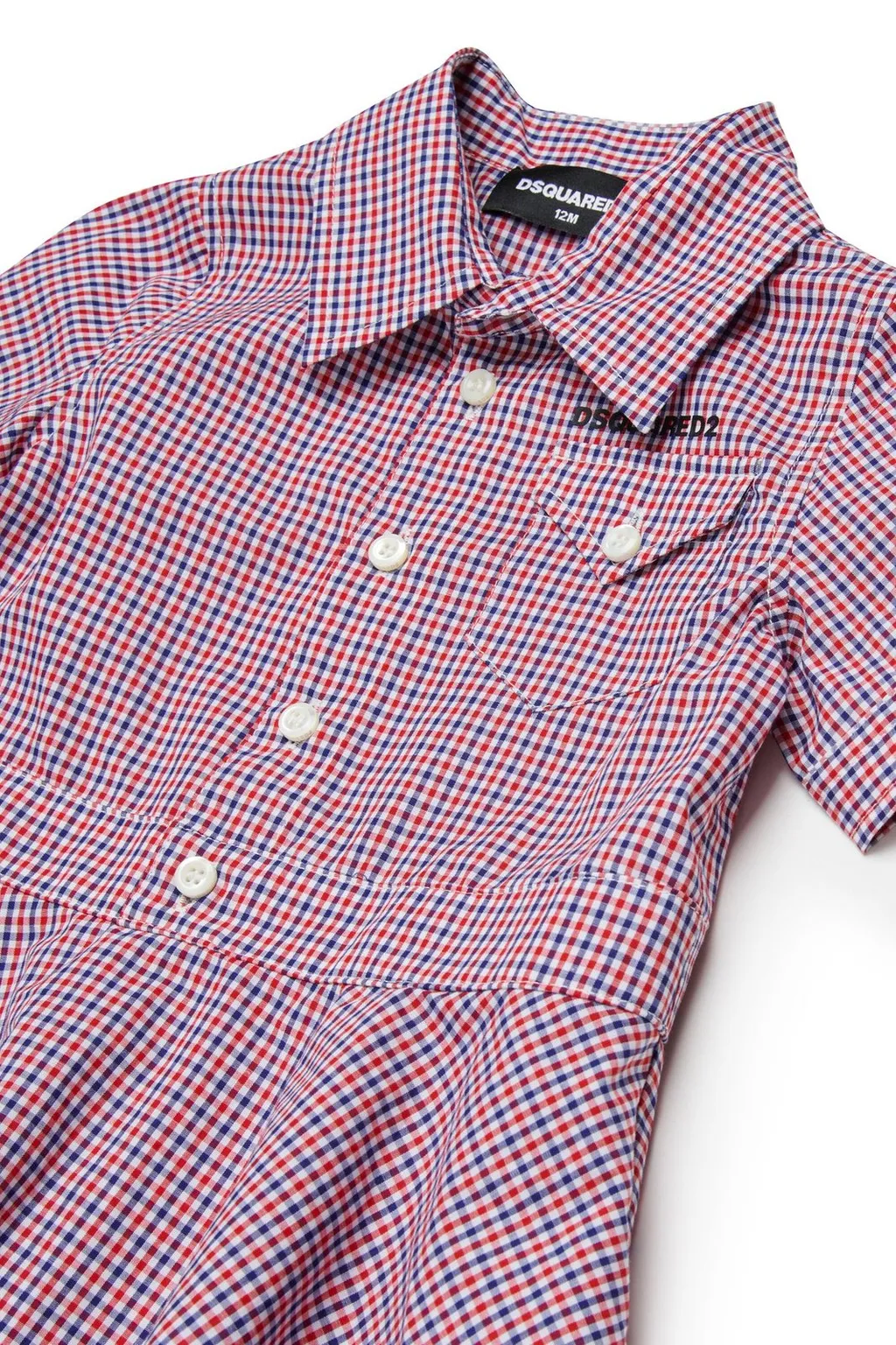 Dsquared2 Kids Checked Button Detailed Dress