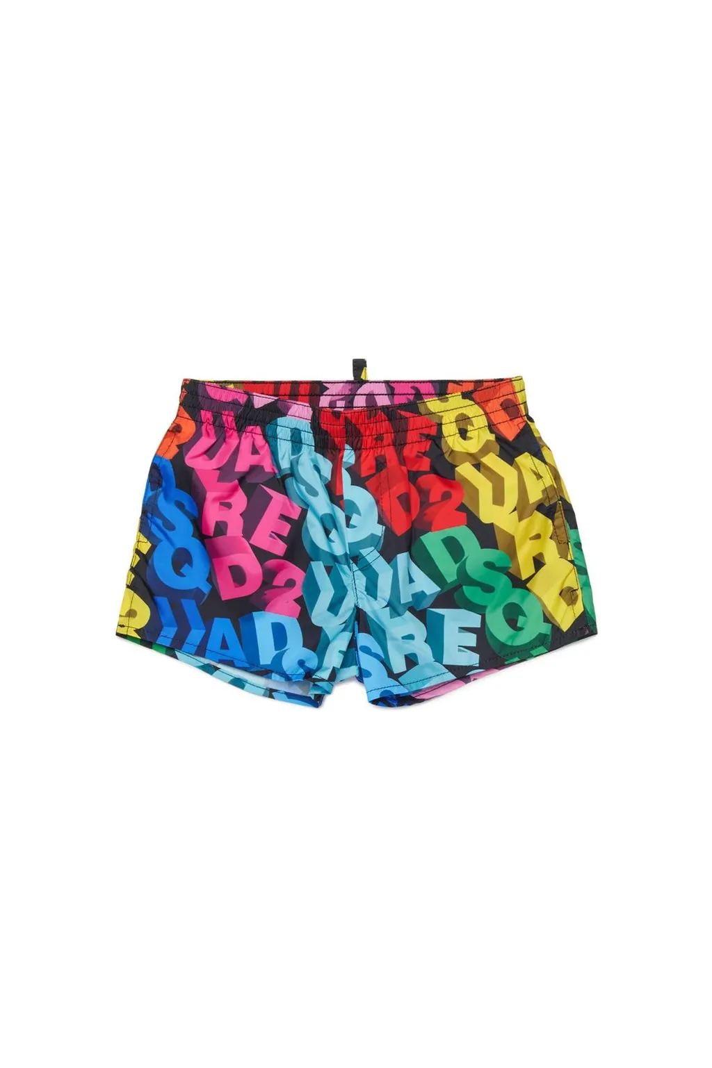 Dsquared2 Kids All-Over Logo Printed Drawstring Swim Shorts