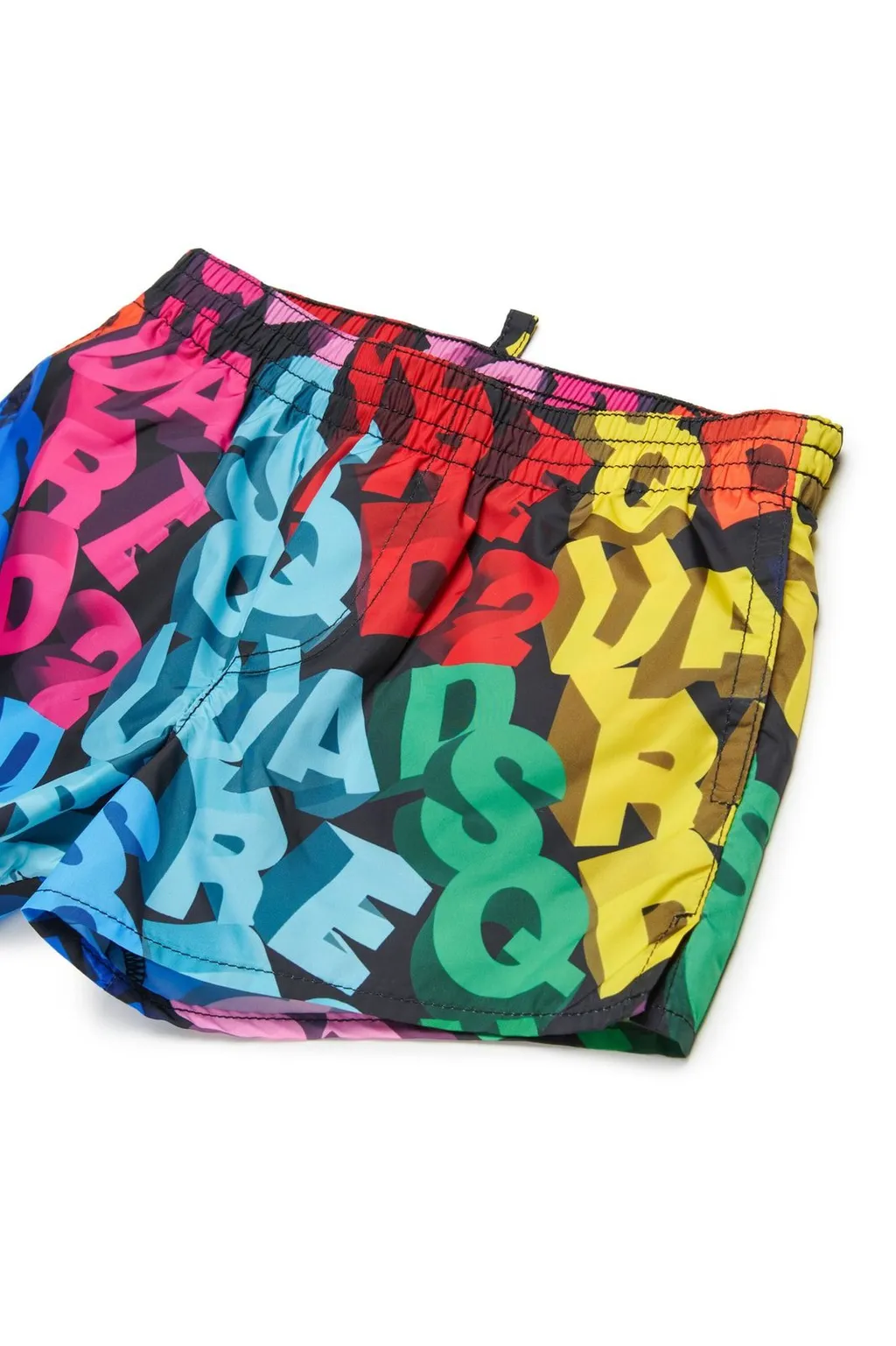 Dsquared2 Kids All-Over Logo Printed Drawstring Swim Shorts