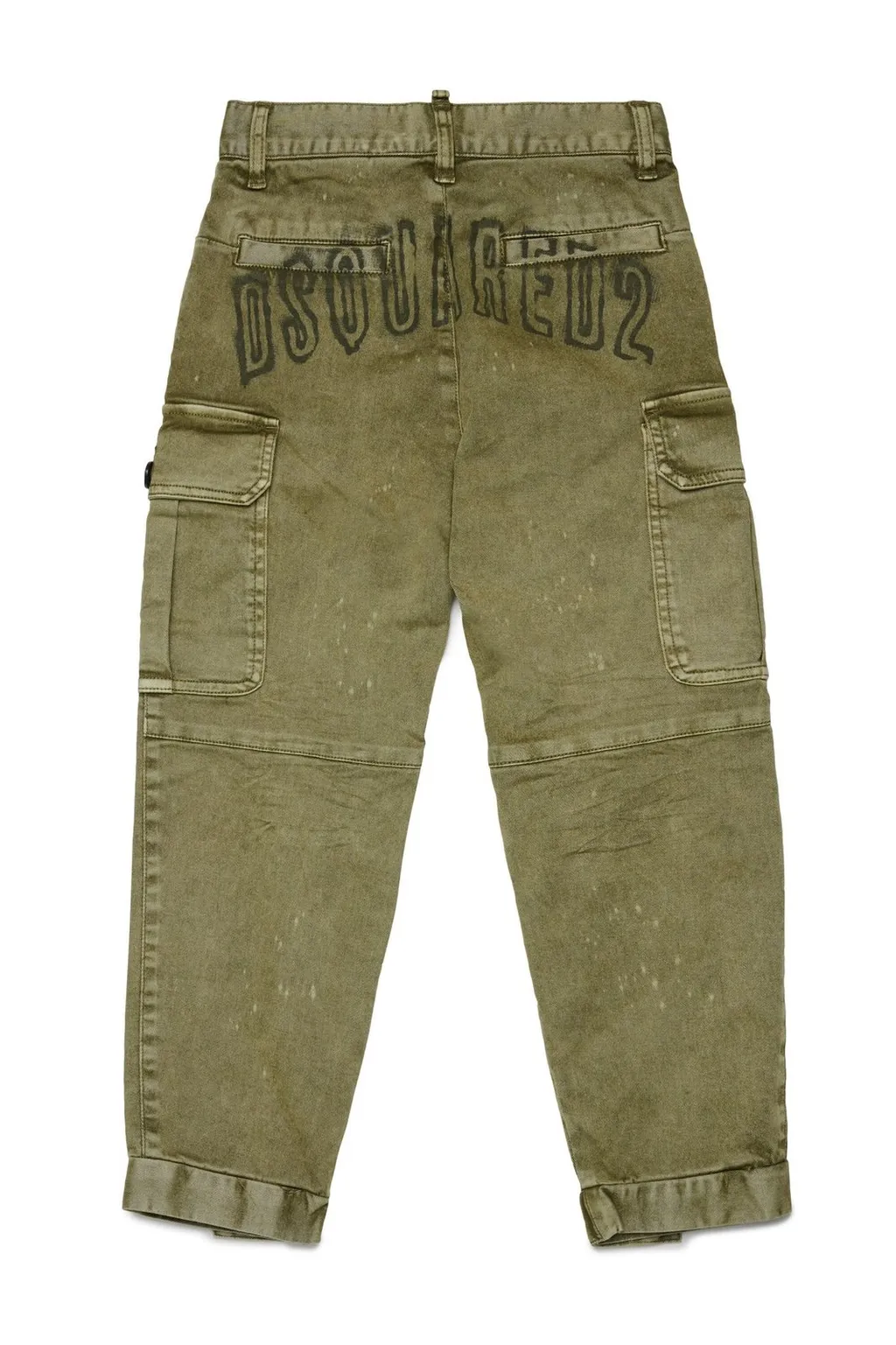 Dsquared2 Kids Tapered Leg Gabardine Cargo Pants