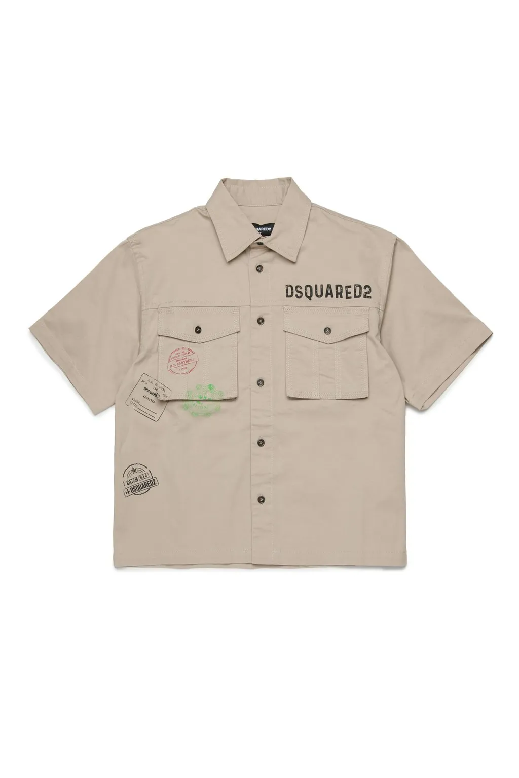 Dsquared2 Kids Logo Printed Short-Sleeved Shirt