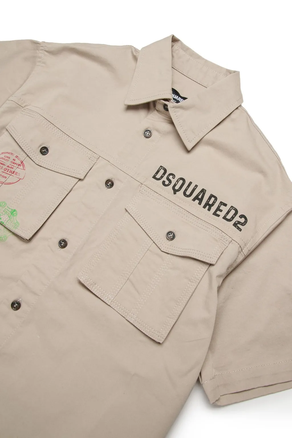 Dsquared2 Kids Logo Printed Short-Sleeved Shirt