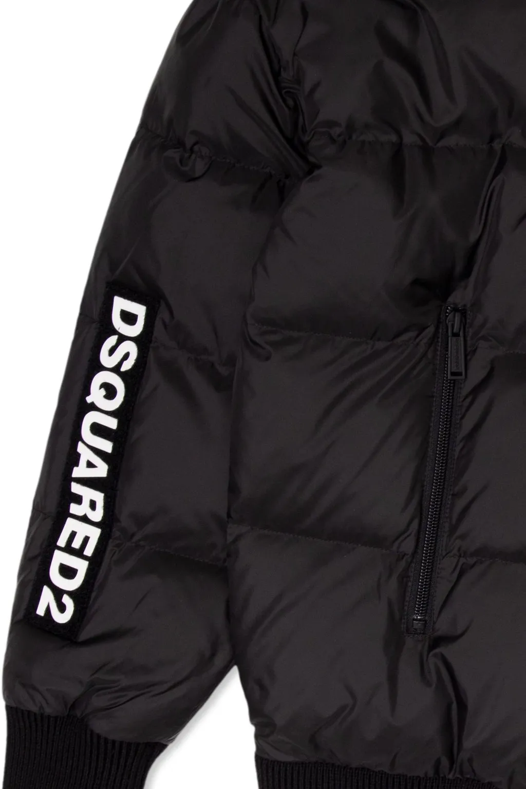 Dsquared2 Kids Logo Patch V-Neck Padded Jacket