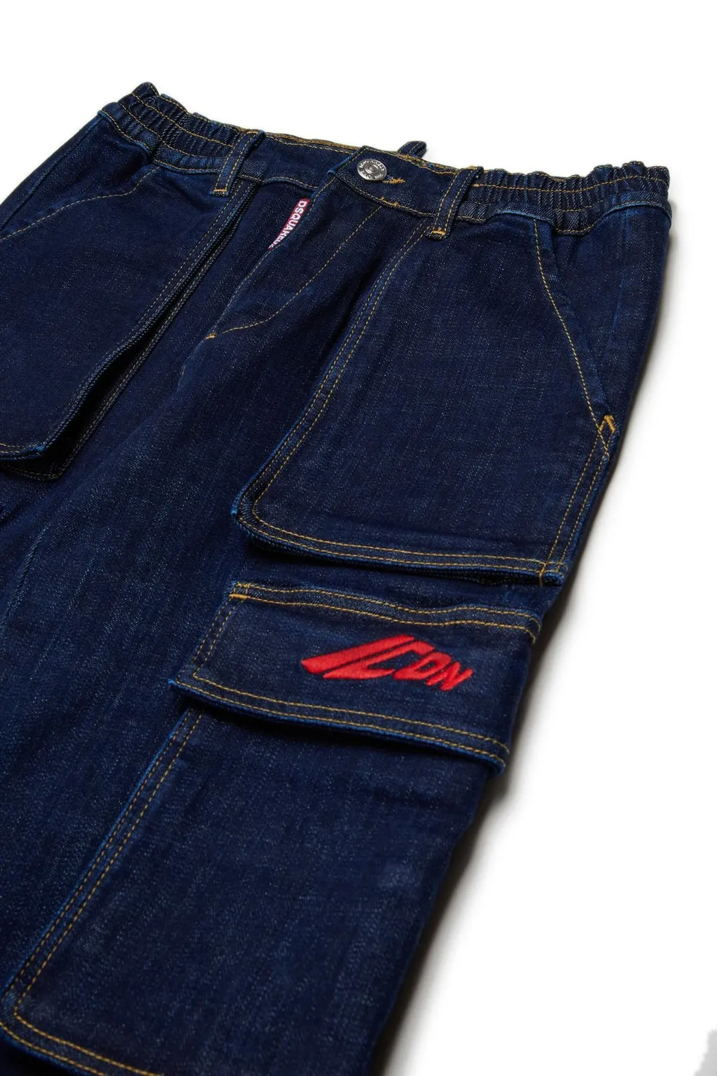 Dsquared2 Kids Icon Logo Embroidered Cargo Jeans
