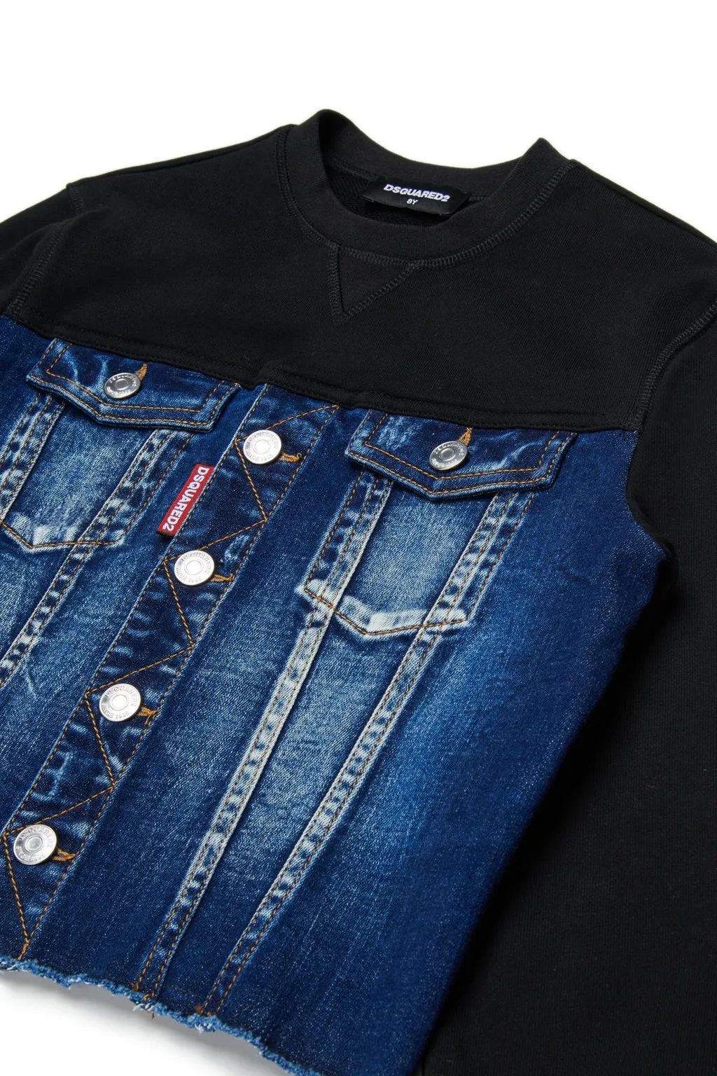 Dsquared2 Kids Crewneck Denim Sweatshirt