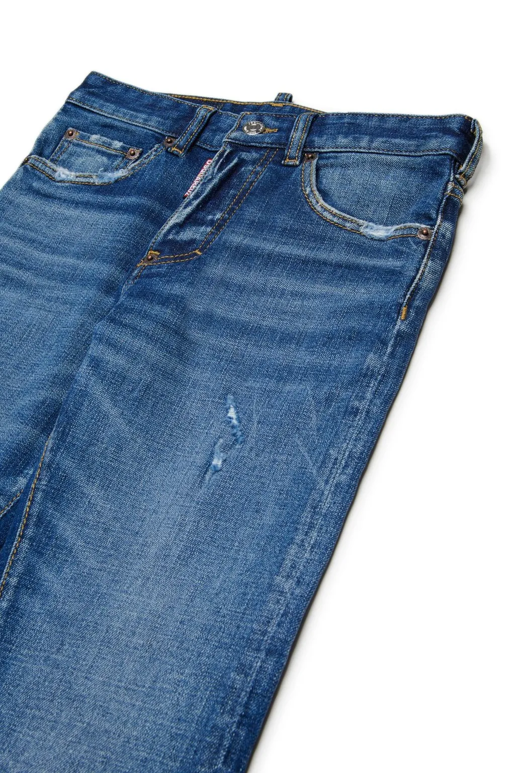 Dsquared2 Kids Straight Leg Distressed Jeans