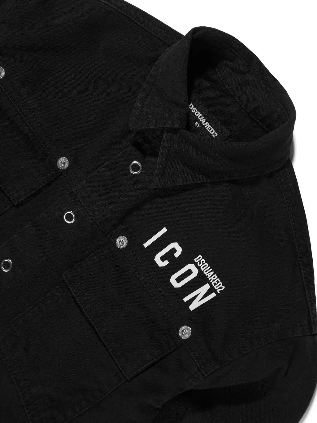 Dsquared2 Kids Buttoned Logo Printed Shirt