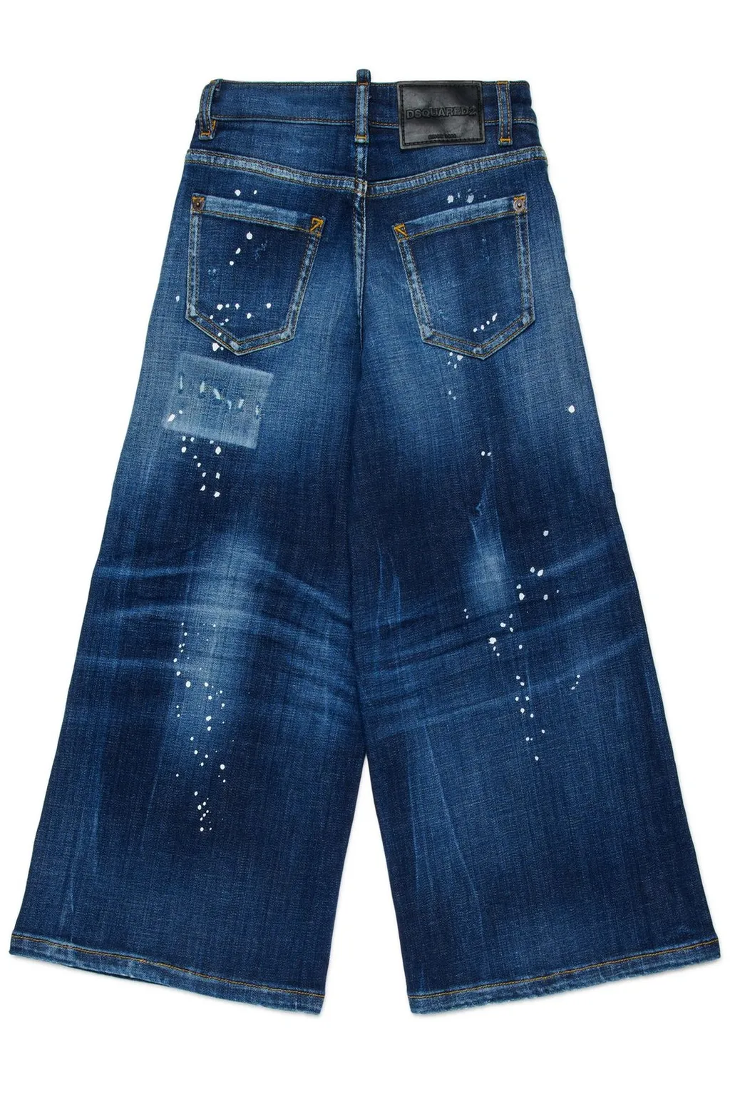 Dsquared2 Kids Distressed Wide-Leg Jeans