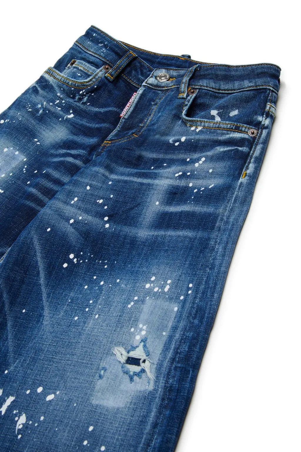Dsquared2 Kids Distressed Wide-Leg Jeans