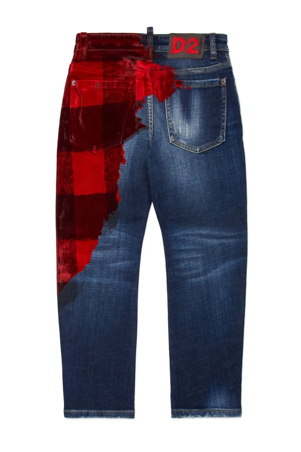 Dsquared2 Kids Plaid Printed Jeans
