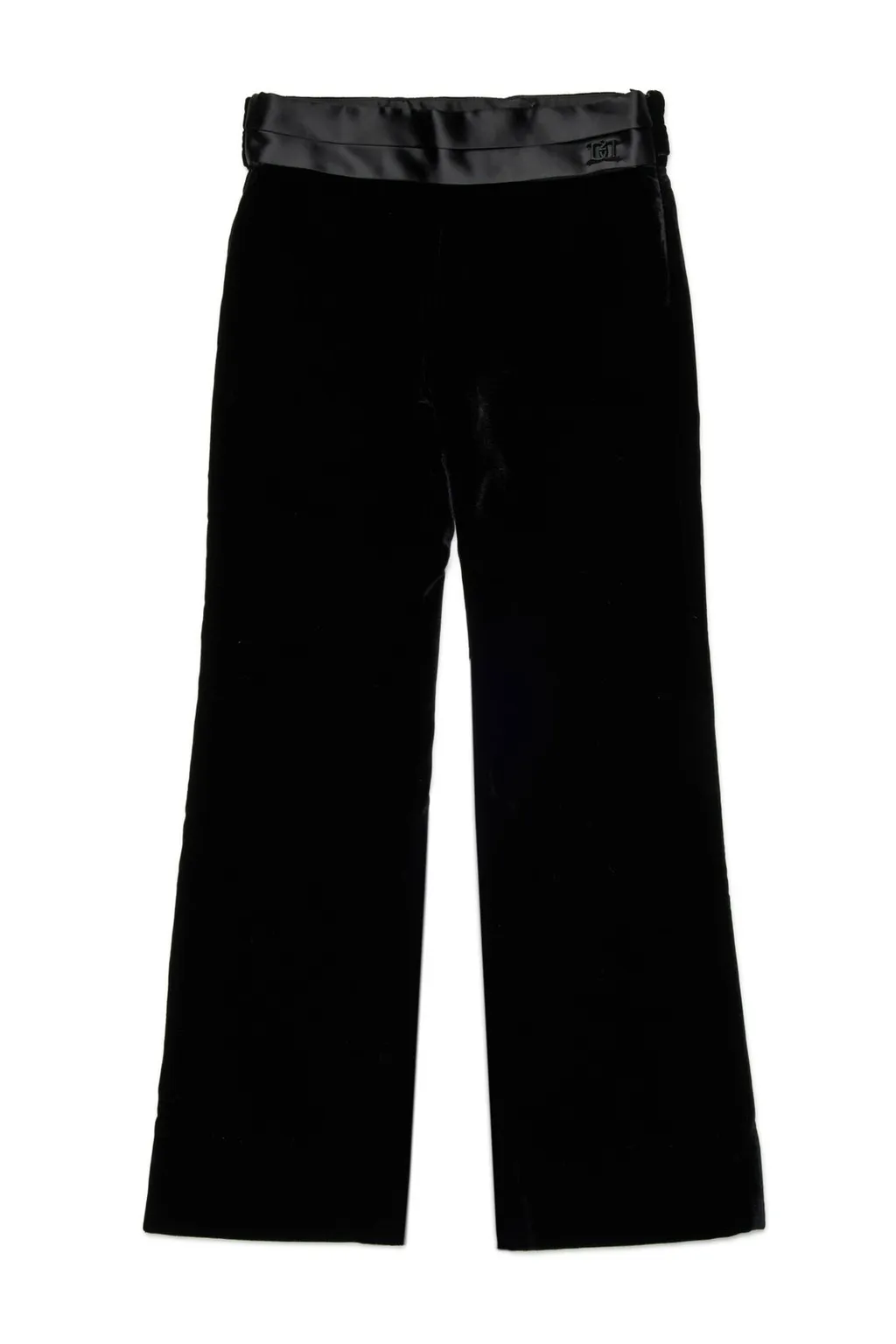 Dsquared2 Kids D2 Logo Plaque Velvet Pants