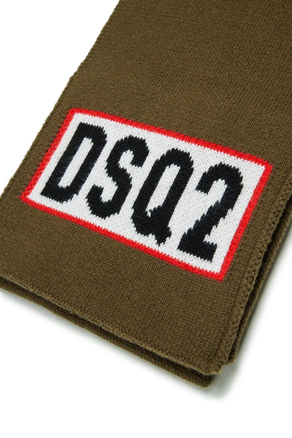 Dsquared2 Kids Logo Intarsia-Knit Finished-Edge Scarf