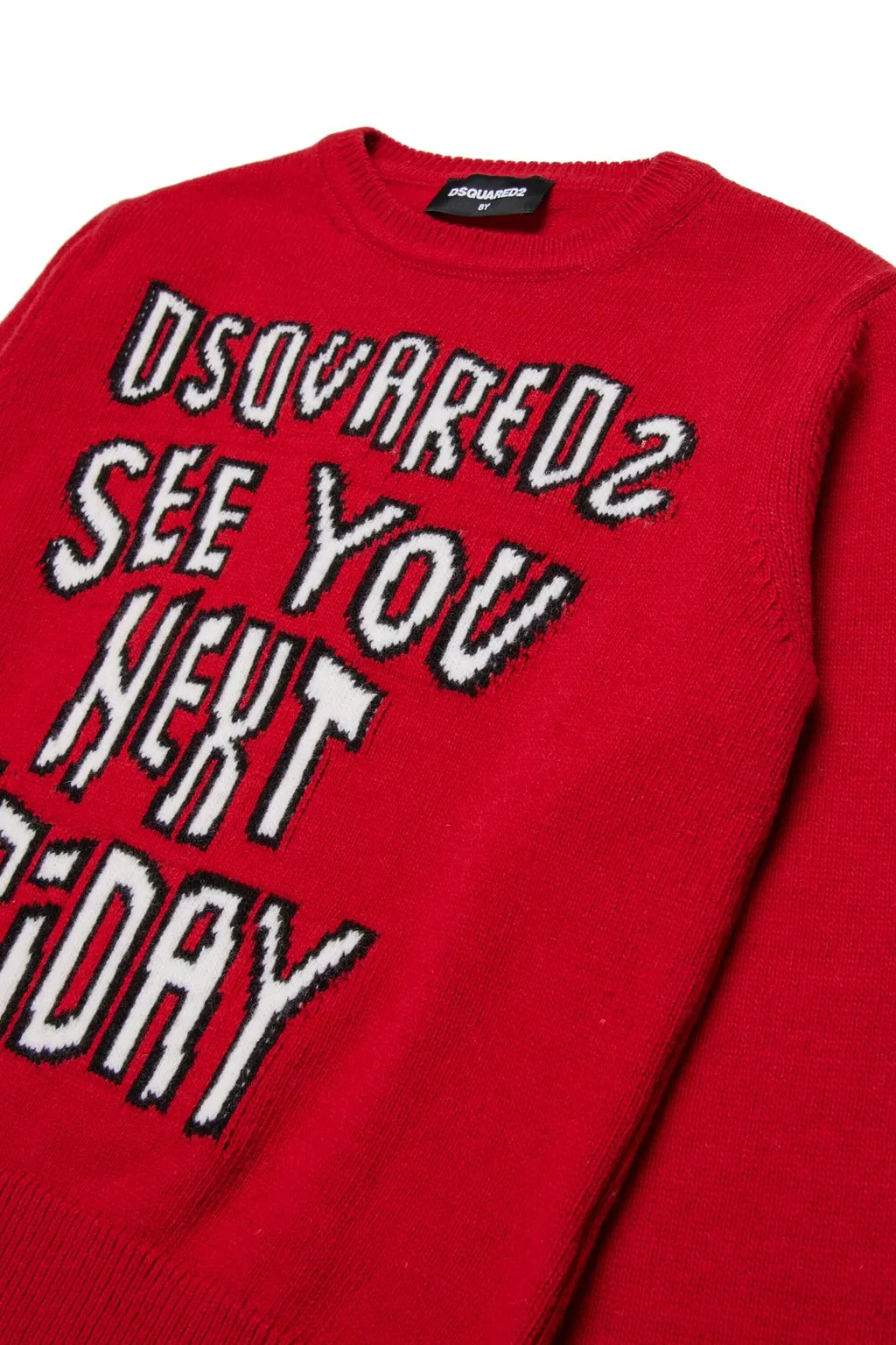 Dsquared2 Kids Logo Intarsia-Knit Crewneck Jumper