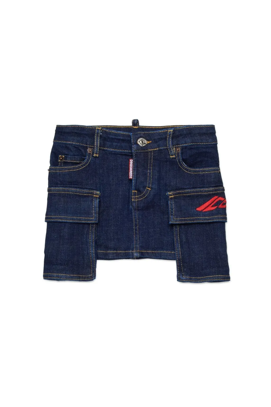 Dsquared2 Kids Denim Cargo Mini Skirt