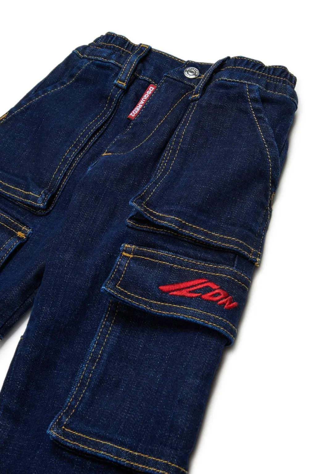 Dsquared2 Kids Icon Logo Embroidered Cargo Jeans