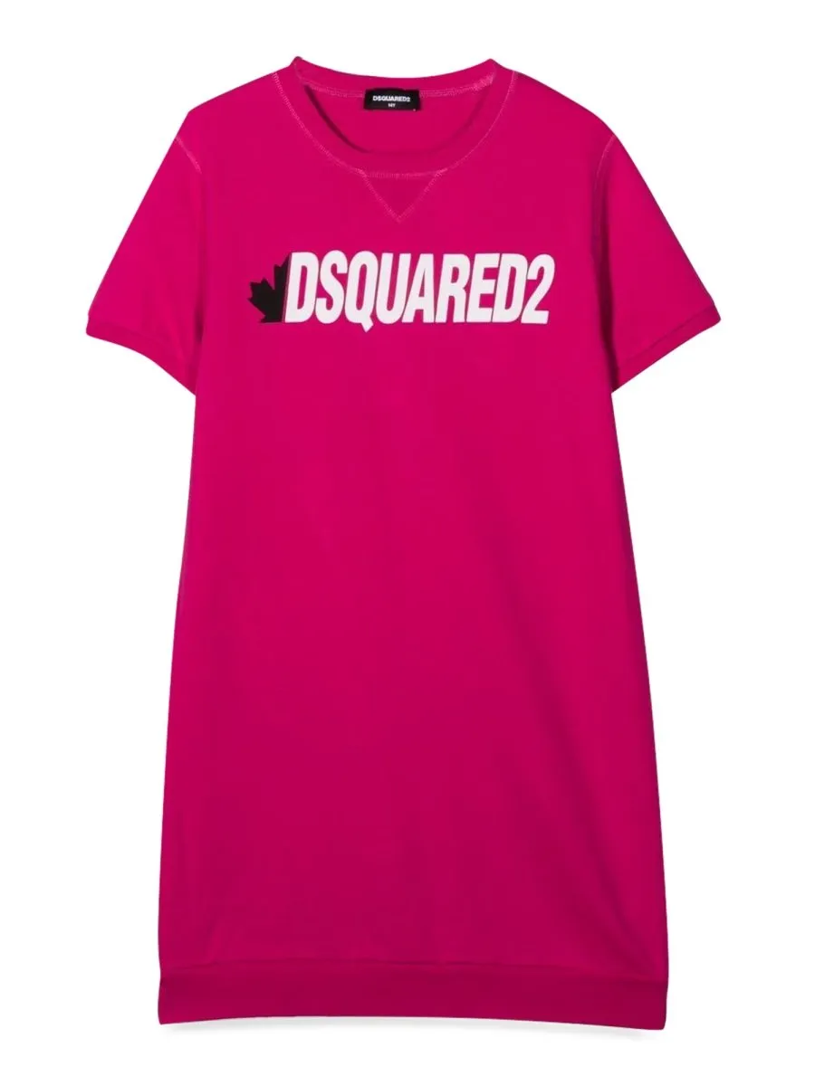 Dsquared2 Kids Logo Print Short-Sleeved Dress