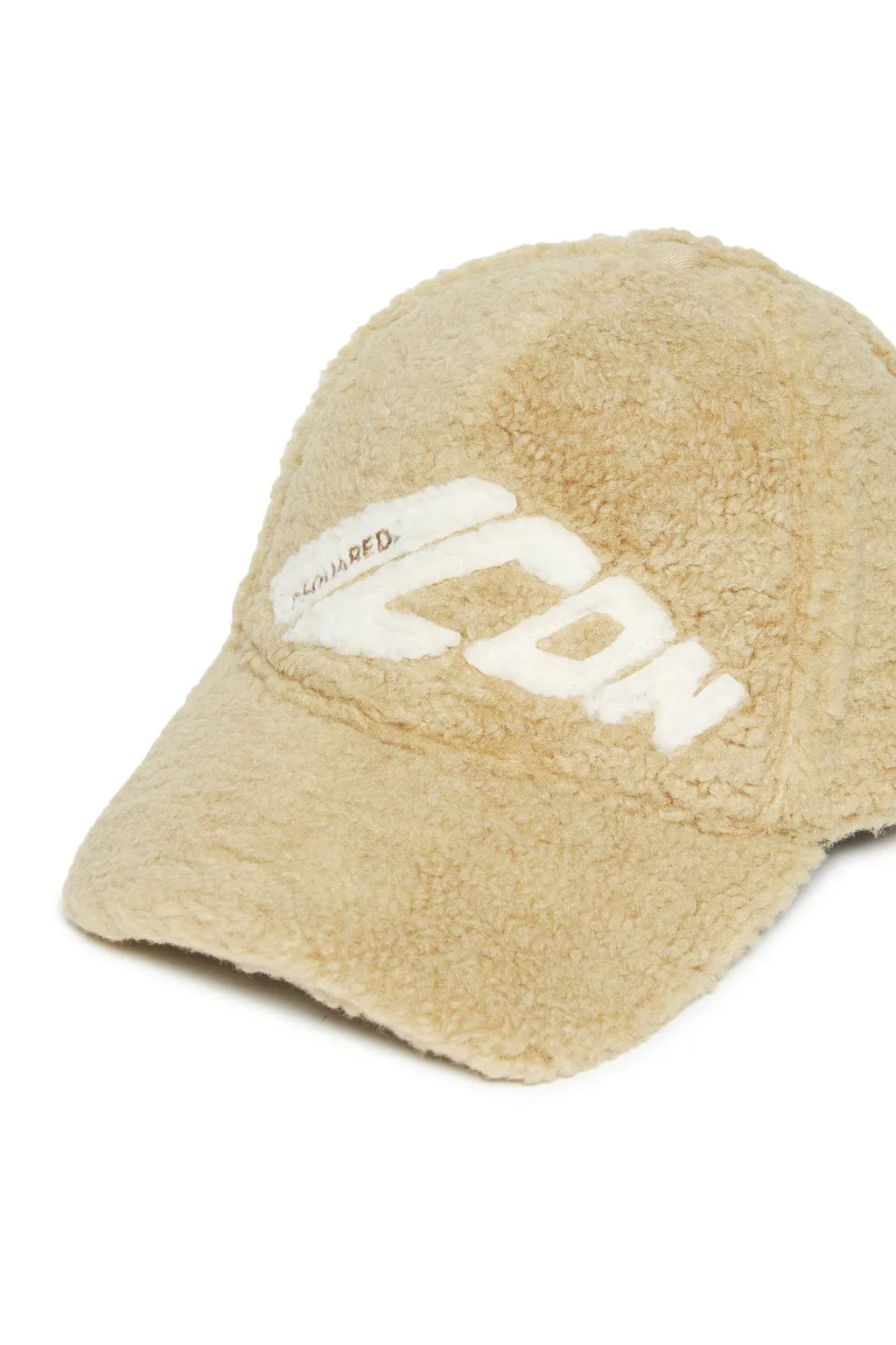 Dsquared2 Kids Icon Faux-Shearling Curved Peak Baseball Cap