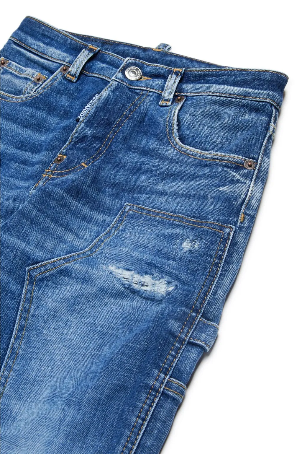 Dsquared2 Kids Distressed Straight-Leg Jeans