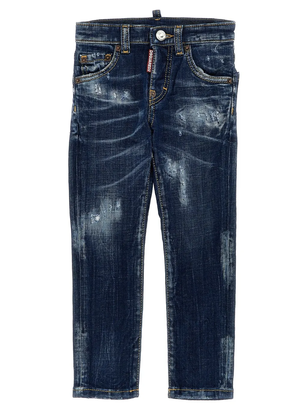 Dsquared2 Kids Distressed Mid-Rise Jeans