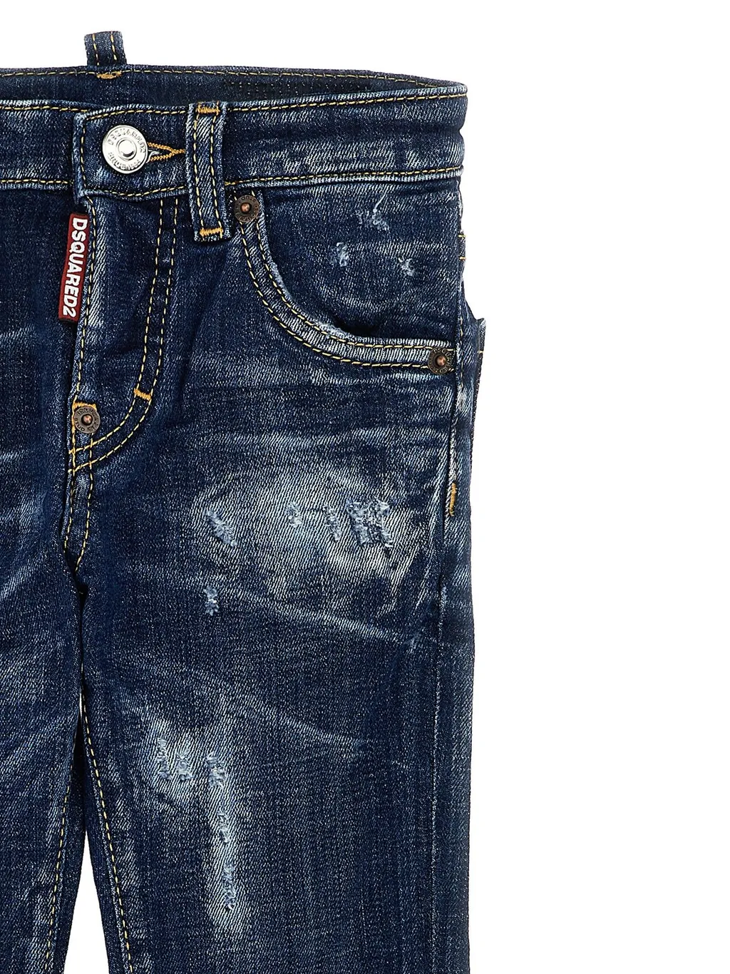 Dsquared2 Kids Distressed Mid-Rise Jeans