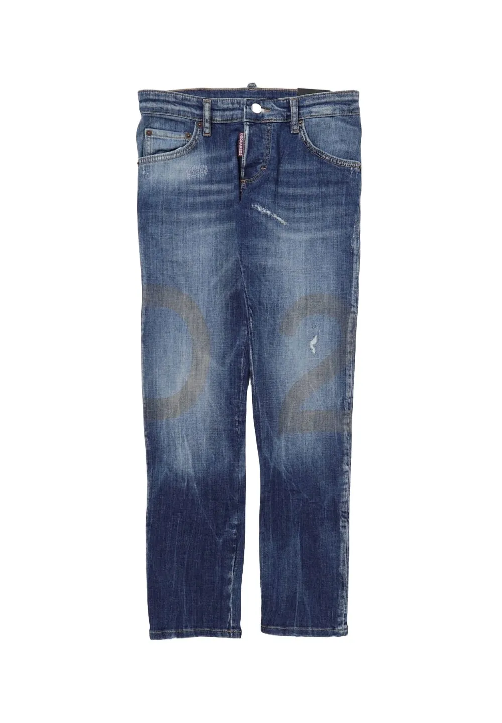 Dsquared2 Kids Cool Guy Mid-Rise Distressed Skinny Jeans