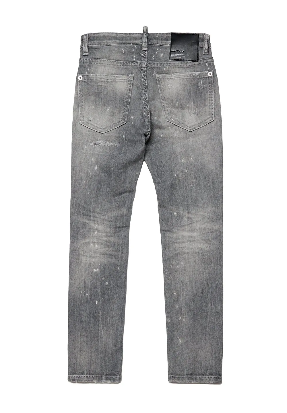 Dsquared2 Kids Paint Splatter-Detailed Straight-Leg Distressed Jeans