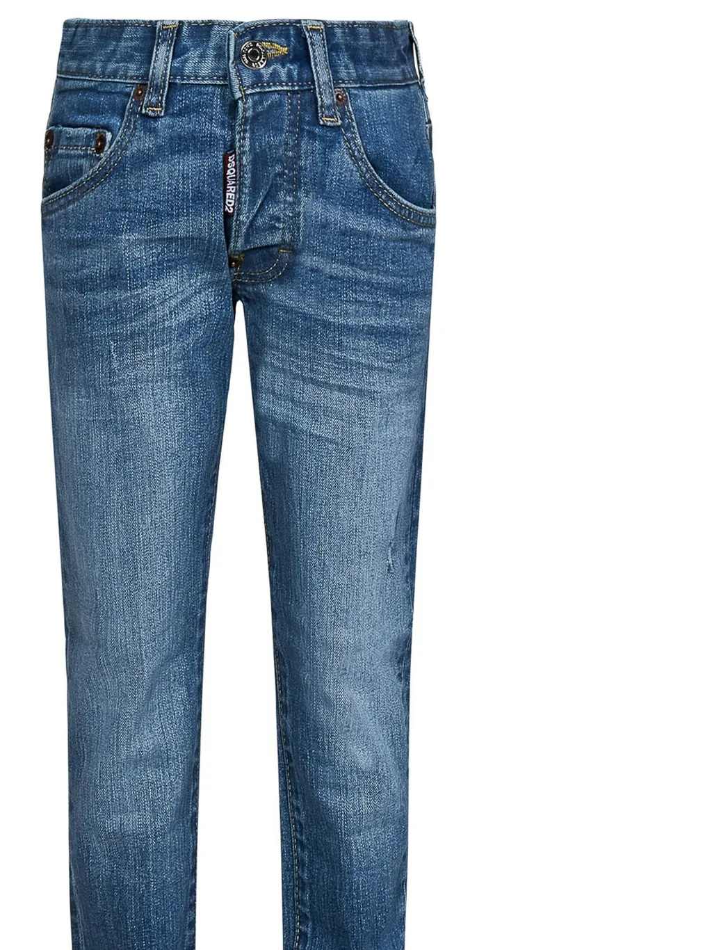 Dsquared2 Kids Mid-Rise Skinny Stretched Jeans