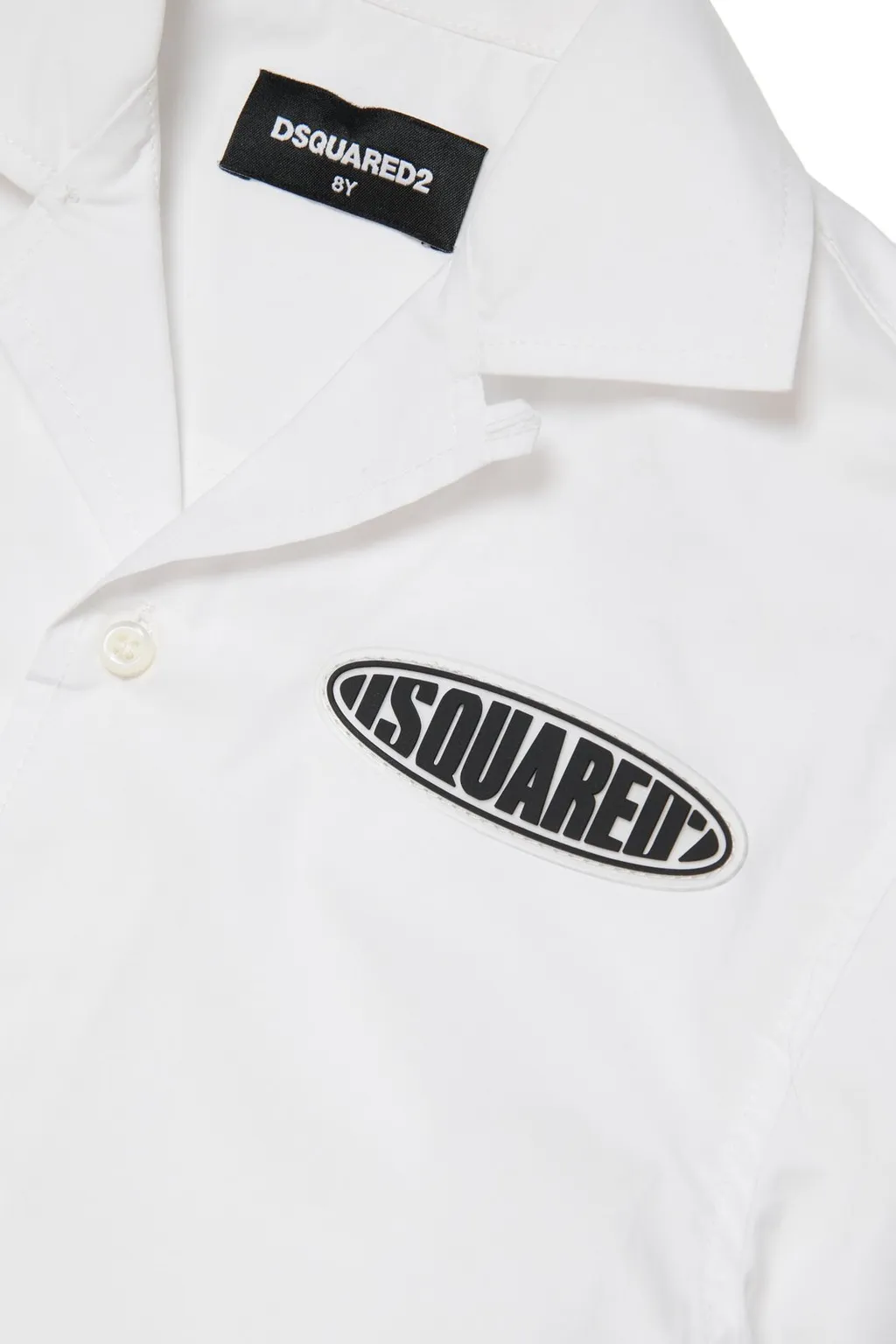 Dsquared2 Kids Logo Patch Curved Hem Shirt