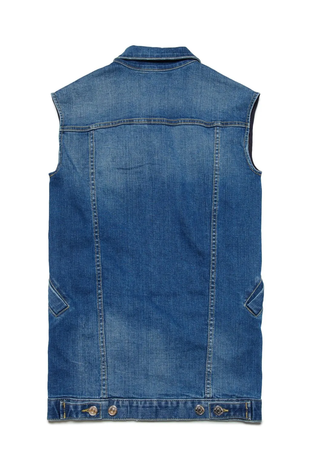 Dsquared2 Kids Logo Embroidered Sleeveless Denim Vest