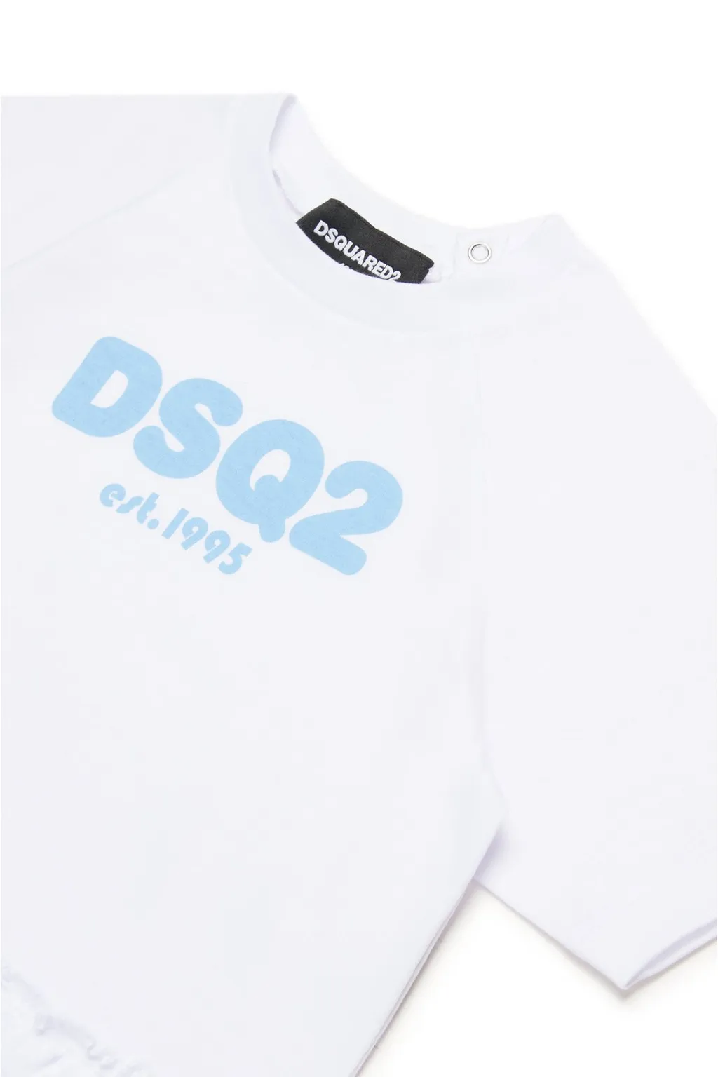 Dsquared2 Kids Logo-Printed Crewneck Ruffled T-Shirt