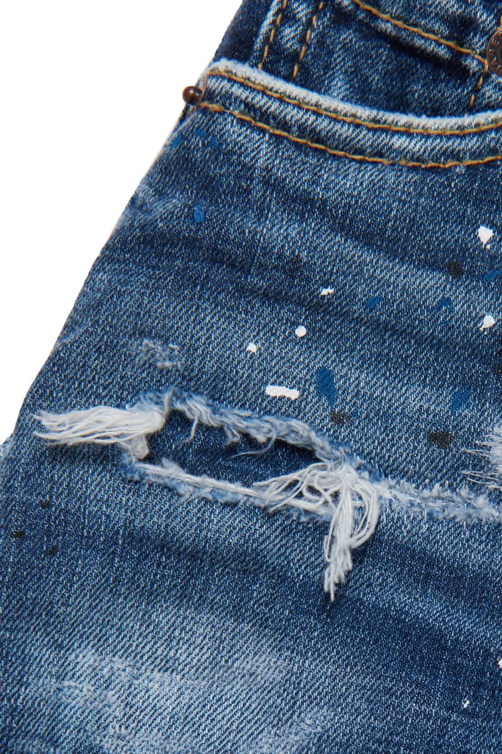 Dsquared2 Kids Distressed Straight Leg Jeans