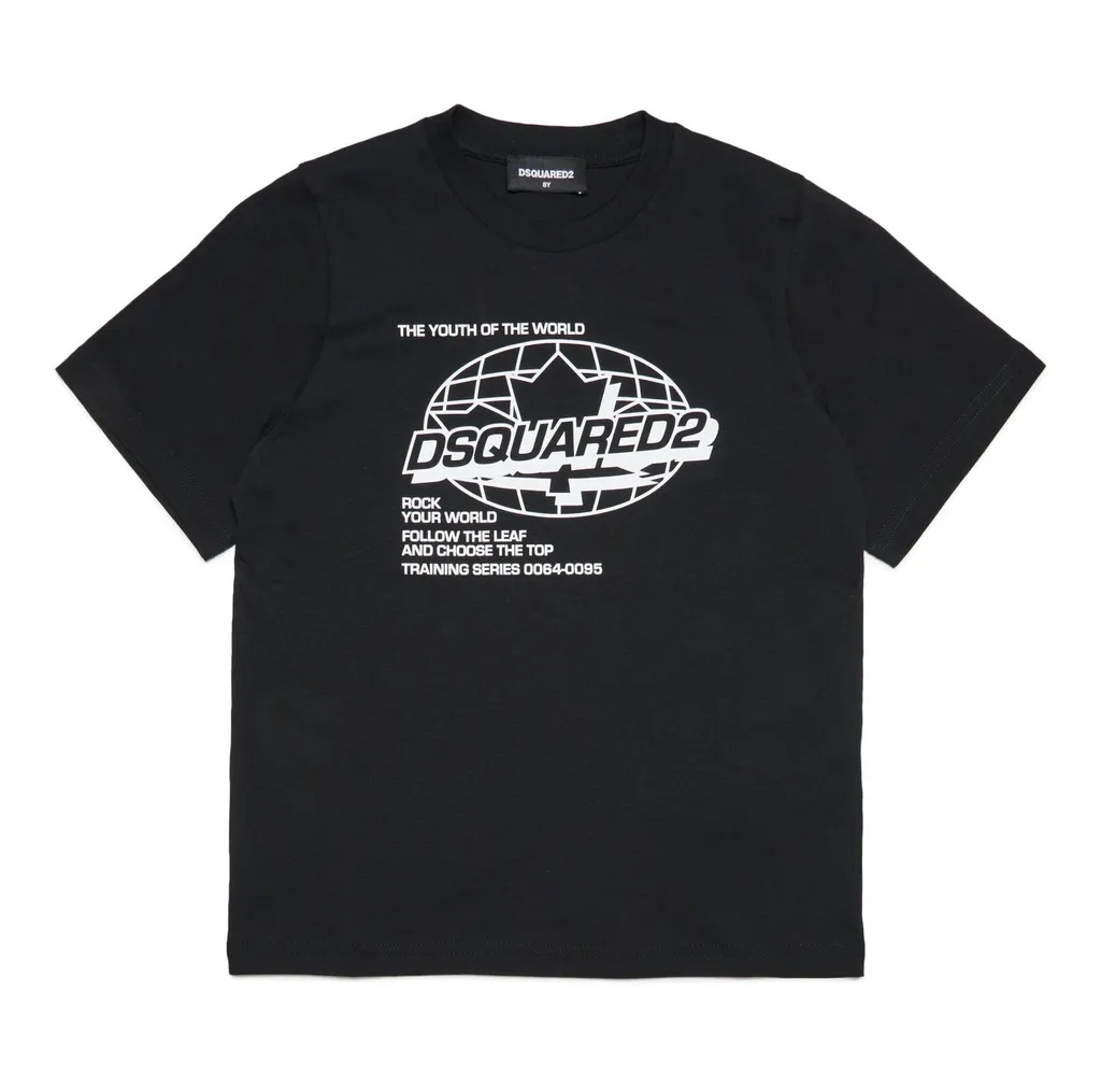 Dsquared2 Kids Logo Printed Crewneck T-Shirt