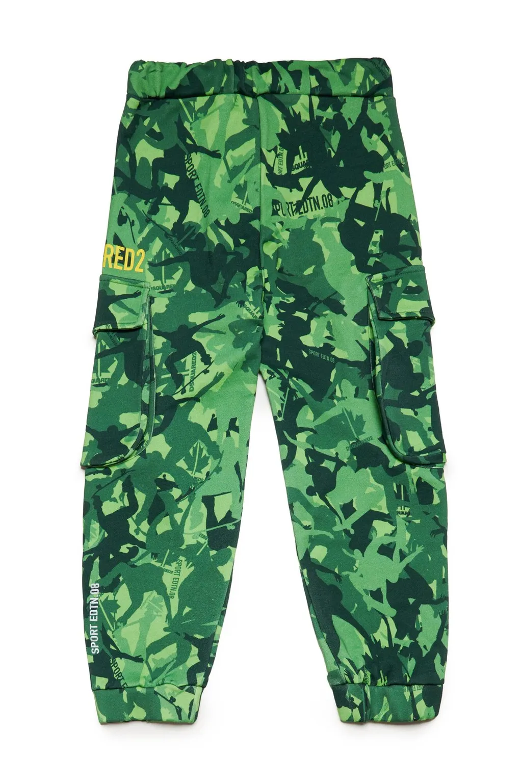 Dsquared2 Kids Camouflage Patterned Drawstring Cargo Trousers