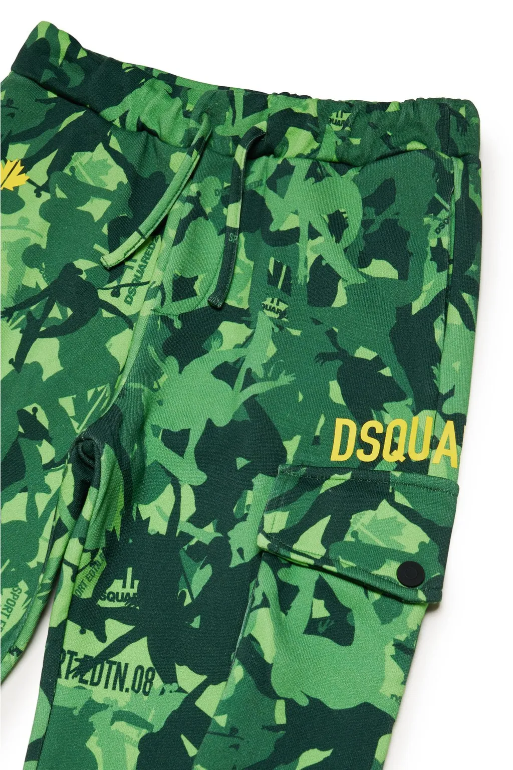 Dsquared2 Kids Camouflage Patterned Drawstring Cargo Trousers