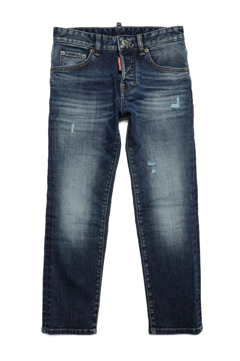 Dsquared2 Kids Straight Leg Distressed Jeans