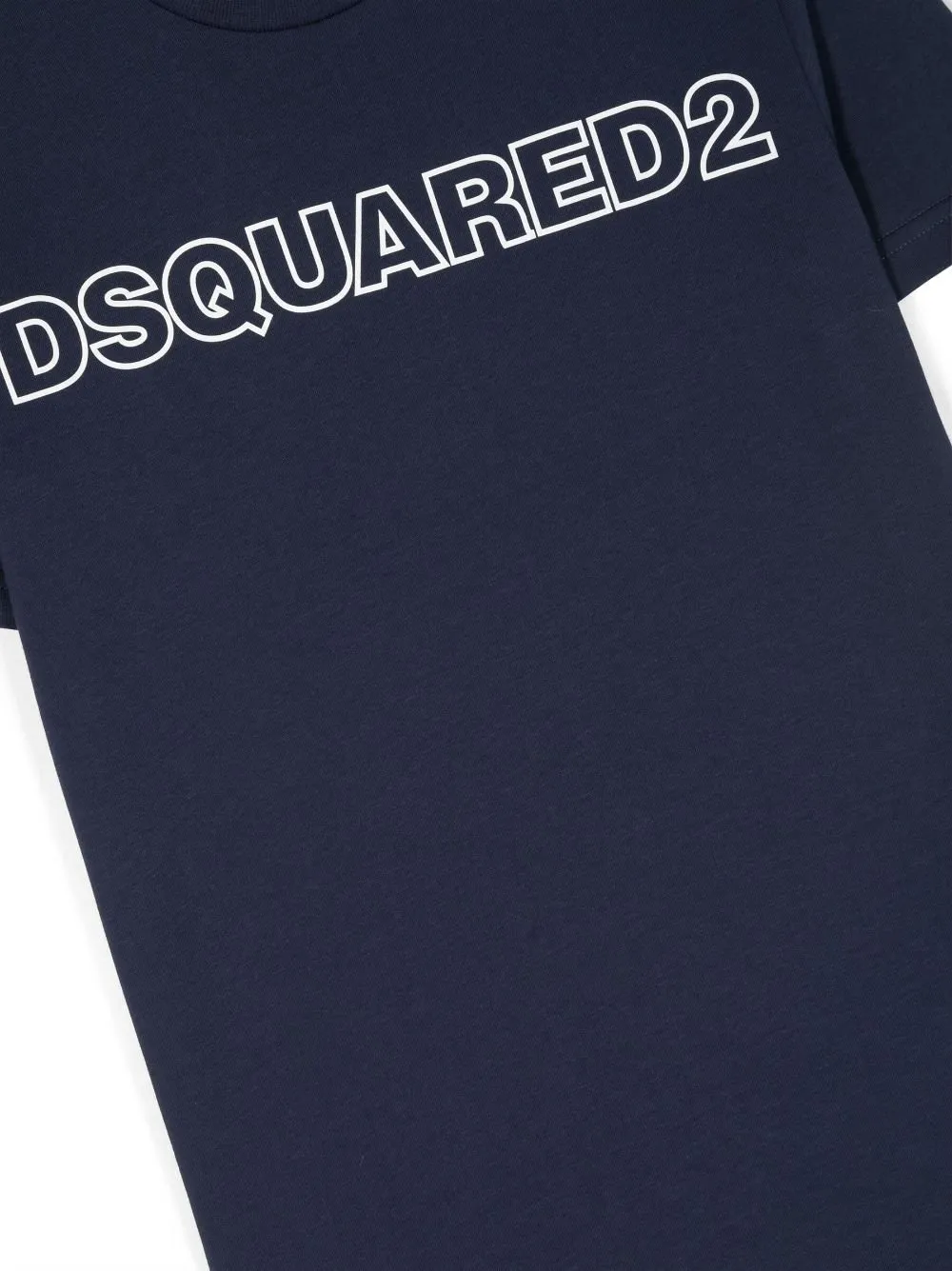 Dsquared2 Kids Logo Printed Crewneck T-Shirt