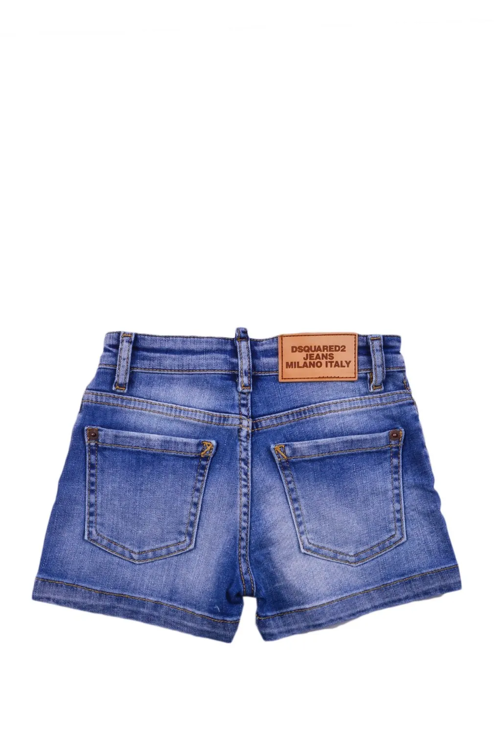 Dsquared2 Kids Calzoncini Logo-Patch Denim Shorts