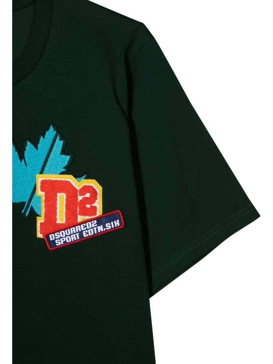 Dsquared2 Kids Logo Patch Crewneck T-Shirt